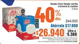 Ktronix Crem Helado helado vainilla o brownie & cookies oferta