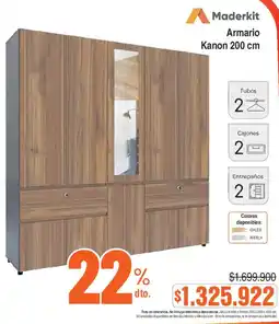 Ktronix Maderkit Armario Kanon 200 cm oferta