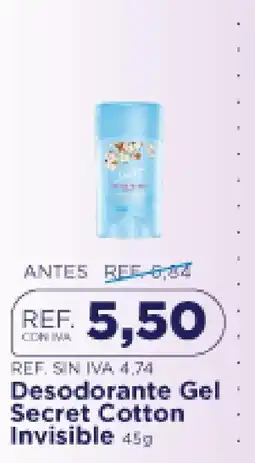 FarmaTodo Secret Desodorante Gel Cotton Invisible oferta