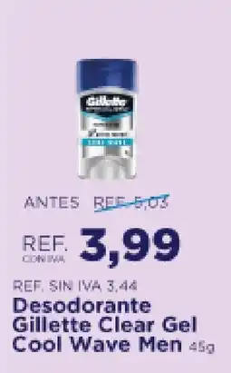 FarmaTodo Gillette Desodorante Clear Gel Cool Wave Men oferta