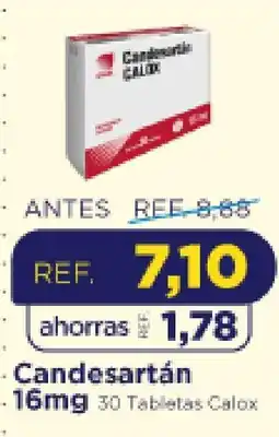FarmaTodo Candesartán 16mg 30 Tabletas Calox oferta