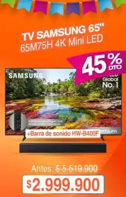 Alkosto Samsung - tv 65 65m75h 4k mini led oferta