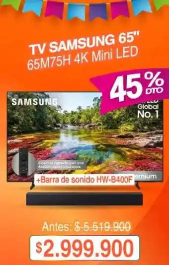 Samsung - tv 65 65m75h 4k mini led
