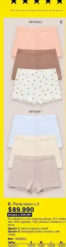 Leonisa C. panty boxer x 3 oferta