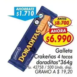 Mercapava Doraditas Galleta Crakeñas 4 tacos oferta