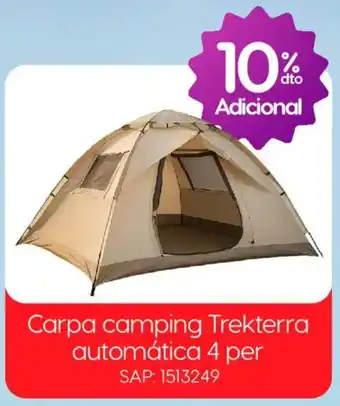 Carpa camping Trekterra automática 4 per