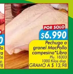 Mercapava MacPollo Pechuga a granel campesina oferta