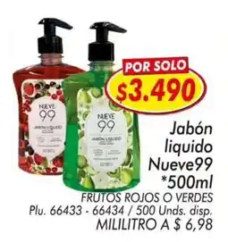 Mercapava Nueve99 jabón liquido oferta
