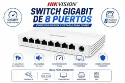 Falabella Switch Gigabit 8 Puertos RJ45 10/100/1000 Mbps Plug & Play para Redes de Alta Velocidad oferta
