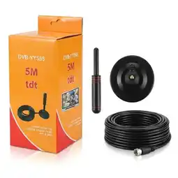 Falabella Antena Tdt Interior Digital Tv Cable 5m Base Imantada Full H oferta