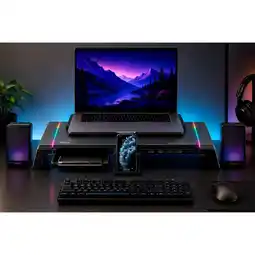 Falabella Kit Combo Base Soporte Para Portátil Monitor Jyr + Parlantes oferta