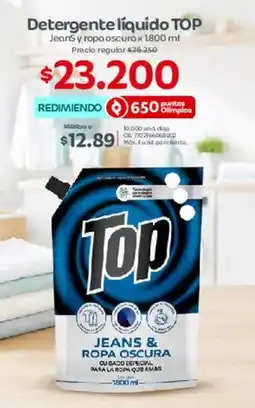Olímpica Top detergente liquido jeans y ropa oscura oferta