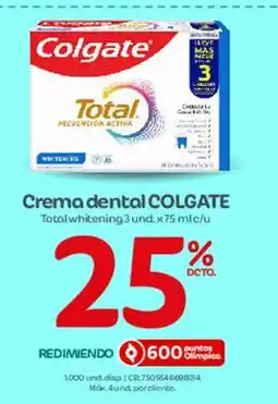 Olímpica Colgate crema dental total whitening oferta