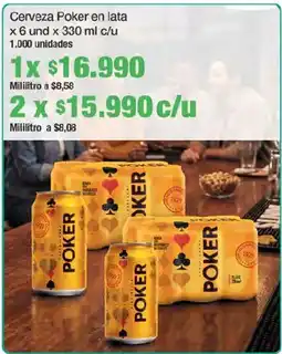 Jumbo Cerveza Poker oferta