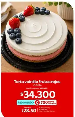 Olímpica Torta vainilla frutos rojos oferta