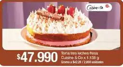 Jumbo Cuisine & Co torta tres leches fresa oferta