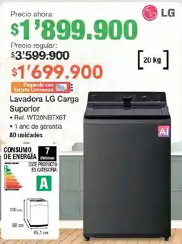 Jumbo Lg lavadora carga superior oferta