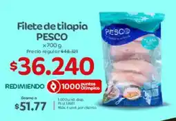 Olímpica PESCO filete de tilapia oferta