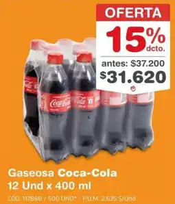 Makro Gaseosa Coca-Cola oferta