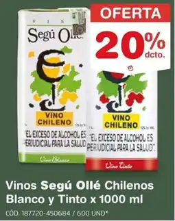 Makro Vinos Segú Ollé Chilenos oferta