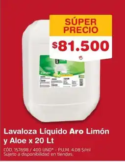 Makro Aro Lavalozas Líquido Limón y Aloe oferta