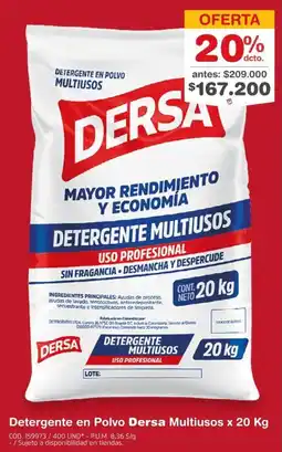 Makro Dersa detergente en polvo multiusos oferta