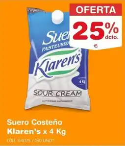 Makro Suero Costeño Klaren's oferta