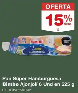 Makro Bimbo Pan Súper Hamburguesa oferta