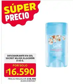 Ara Secret desodorante en gel mujer algodón oferta