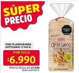Ara Bimbo pan tajado artesanal oferta