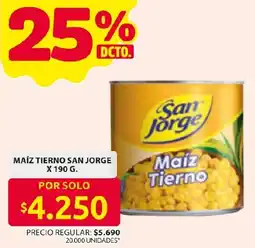 Ara San Jorge maíz tierno oferta