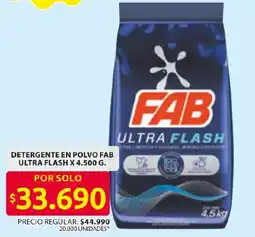 Ara Fab detergente en polvo ultra flash oferta