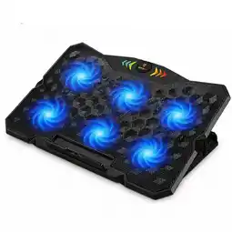 Falabella Base Refrigerante Para Portátil Con 6 Ventiladores Luz Led Jertech oferta