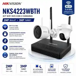 Falabella Kit de Videovigilancia WiFi con NVS, Cámara Bullet 2 MP y Turret 3 MP NKS4223WBTH oferta