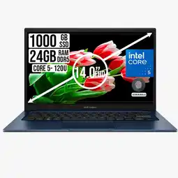 Falabella Portatil Vivobook 14 Intel Core 5 120U Ram 24GB SSD 1TB LED FHD 14 oferta