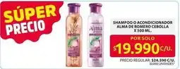 Ara Alma - shampoo o acondicionador oferta