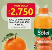 Ara Solei - jugo de mandarina 100% natural oferta