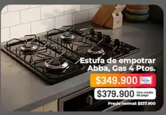 Abba - estufa de empotrar gas 4 ptos