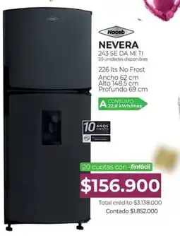Full Hogar Haceb nevera oferta