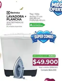 Full Hogar Electrolux lavadora + plancha oferta
