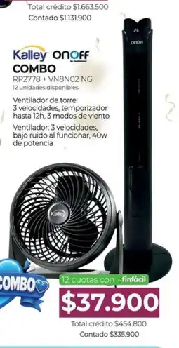 Full Hogar Kalley ventilador de torre oferta