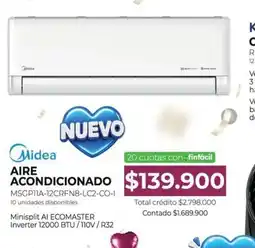 Full Hogar Midea aire acondicionado oferta