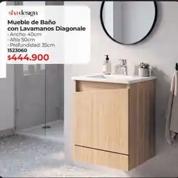 Easy sha design mueble de baño con lavamanos diagonal oferta
