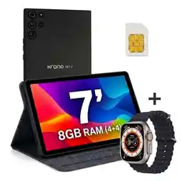 Falabella Tablet 7 Pulgadas NET Z 8GB RAM (4+4) 32Gb Android Sim Card + Reloj + Estuche Folder NEGRO oferta