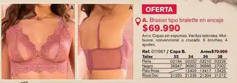 Arco - a. brasier tipo bralette en encaje