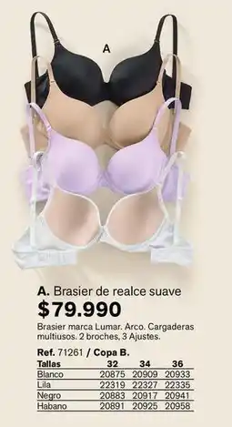 Leonisa Suave - brasier de realce suave ref. 71261 / copa b oferta