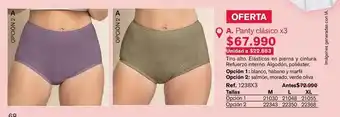 A. panty clásico x3