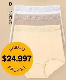 Leonisa Pack x3 panties oferta
