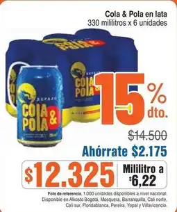 Alkosto Nacional - cola & pola en lata oferta