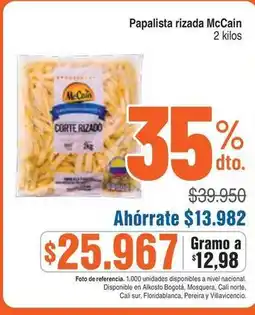 Alkosto Mccain - papas fritas corte rizado oferta